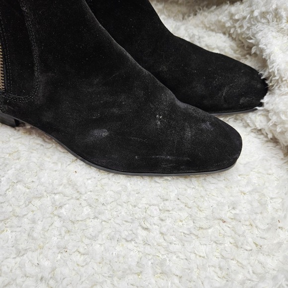  Black Suede Leather Chelsea‎ Ankle Boots mens sz 6 main image 9